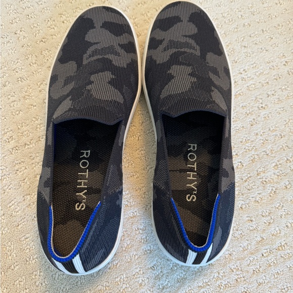 Rothy’s Retired The Original Slip On Sneaker Black Grey Camo Sz 10 - Picture 4 of 10